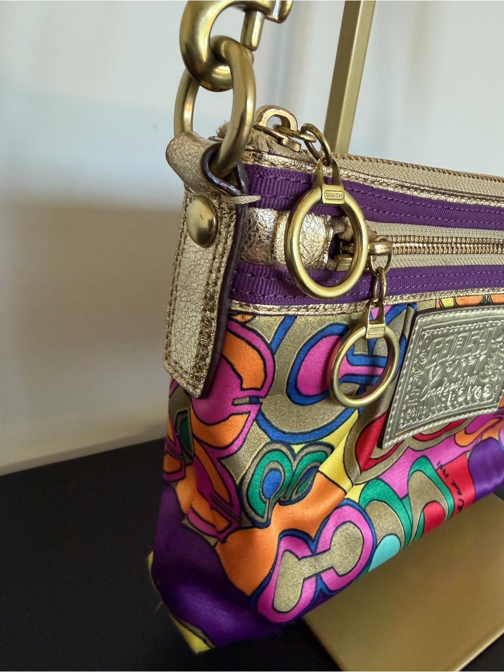Coach Poppy Multicolor Graffiti Pop C Shoulder Crossbody Bag Y2K - Picture 6 of 14